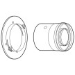 Adaptador vertical 60/100 mm com ponto de medição para exaustão de esquentadores, Bosch 7736995075
