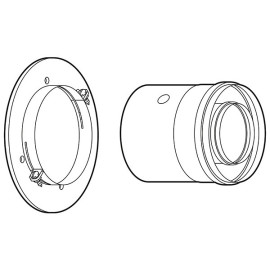 Adaptador vertical 60/100 mm com ponto de medição para exaustão de esquentadores, Bosch 7736995075