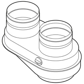 Adaptador para troços independentes 60/100 mm para 80/80 mm para exaustão de esquentadores, Bosch 7736995095