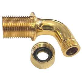 Joelho macho-macho 1/2'' x 3/8'' dourado