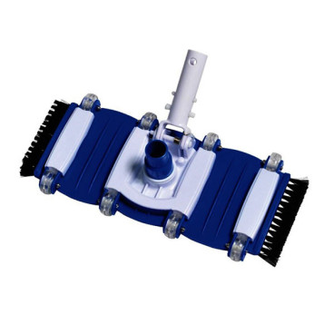 Aspirador flexível com rodas e escova lateral para piscina, fixação clip, 74360
