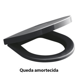 Tampo para sanita GLAM queda amortecida termodur,take off,preto mate, Sanitana S80006781607800