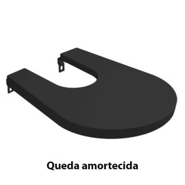 Tampo para bidé GLAM queda amortecida termodur,take off,preto mate, Sanitana S80006781607801