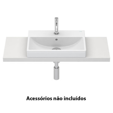 Lavatório RUBY 51 compacto encastre, branco, Sanitana S10215825200000