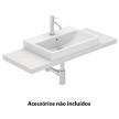 Lavatório RUBY 51 compacto encastre, branco, Sanitana S10215825200000