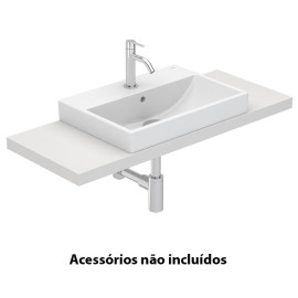 Lavatório RUBY 51 compacto encastre, branco, Sanitana S10215825200000