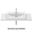 Lavatório RUBY 61 compacto encastre, branco, Sanitana S10215925200000