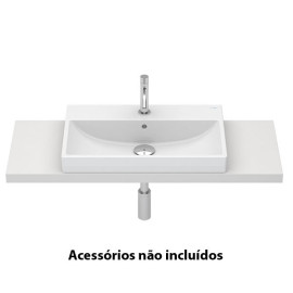 Lavatório RUBY 61 compacto encastre, branco, Sanitana S10215925200000
