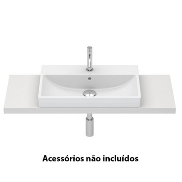 Lavatório RUBY 61 compacto encastre, branco, Sanitana S10215925200000
