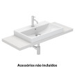 Lavatório RUBY 61 compacto encastre, branco, Sanitana S10215925200000
