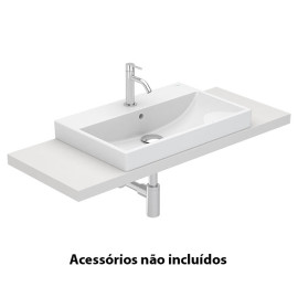 Lavatório RUBY 61 compacto encastre, branco, Sanitana S10215925200000