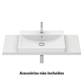 Lavatório RUBY 62 encastre por cima, branco, Sanitana S10216325200000