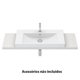 Lavatório RUBY 82 encastre por cima, branco, Sanitana S10216525200000