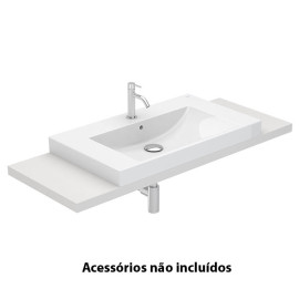 Lavatório RUBY 82 encastre por cima, branco, Sanitana S10216525200000