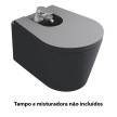 Bidé suspenso GLAM, preto mate, Sanitana S10069034907800