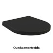 Tampo de Sanita GLAM queda amortecida termodur,take off,preto mate, Sanitana S80006781607800