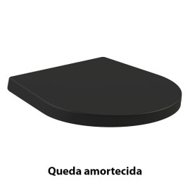Tampo de Sanita GLAM queda amortecida termodur,take off,preto mate, Sanitana S80006781607800