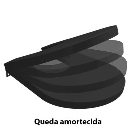 Tampo de Bidé GLAM queda amortecida termodur,take off,preto mate, Sanitana S80006781607801