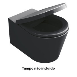 Sanita suspensa GLAM Rimless, preto mate, Sanitana S10200882107800
