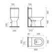 Autoclismo compacto LOFT, entrada Inferior, descarga dupla 3/4,5L, montado, branco, Sanitana S10205504500001