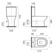 Sanita compacta NEXO SHORT BTW descarga dual branco, Sanitana S10075750300002