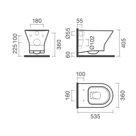 Sanita suspensa NEXO branco, Sanitana S10075918200000