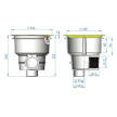 Ralo circular 220 mm com grelha ABS, Astralpool 56378