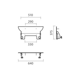 Suporte para lavatório MOBIL, pré regulável, mobilidade reduzida, inox, Sanitana S10105739601100