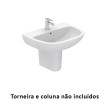 Lavatório CENT 45 mural (450x400x200) com furo para torneira, com furo de nível, branco, Sanitana S10208817200000