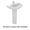 Lavatório CENT 45 mural (450x400x200) com furo para torneira, com furo de nível, branco, Sanitana S10208817200000