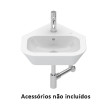 Lava-mãos NEXO 50 de canto de pousar ou mural branco, Sanitana S10074617200000
