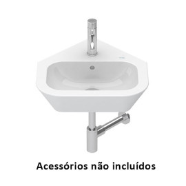 Lava-mãos NEXO 50 de canto de pousar ou mural branco, Sanitana S10074617200000