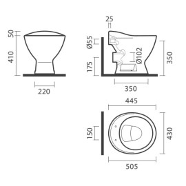 Pia hospitalar (505x430x460), Sanitana S10217617800000