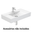 Lavatório ALBUS 81, mural (810x455x145) com furo para torneira, com furo de nível, branco, Sanitana S10200216900000