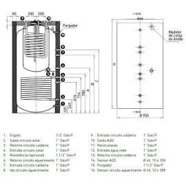 Depósito acumulador esmaltado ASC 1000/250, Baxi 7676924
