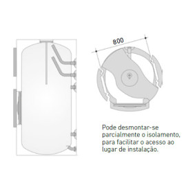 Depósito acumulador aço inox inércia 800-IN/PC, Baxi 148111032