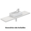Lavatório ALBUS 40, pousar-mural (400x230x110) com furo para torneira, sem furo de nível, branco, Sanitana S10203116400000