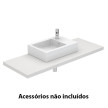 Lavatório CUBIC 50 com furo de pousar ou mural branco, Sanitana S10066235900000