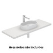 Lavatório HELM, ROUND, Solid Surface, de pousar, branco, Sanitana S20208400000000