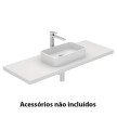 Lavatório HELM, SQUARE, Solid Surface, de pousar, branco, Sanitana S20208300000000