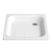 Base de duche STANDARD 80x80 mm quadrada de encastre em aço esmaltado branco, Sanitana S30003004300000