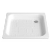 Base de duche STANDARD 90x90 mm quadrada de encastre em aço esmaltado branco, Sanitana S30003549200000
