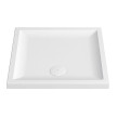 Base duche VITA 800x800x55, quadrada, pousar, texturada stone, branco mate, Sanitana S20211600006400