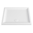 Base duche VITA 900x900x55, quadrada, pousar, texturada stone, branco mate, Sanitana S20211500006400