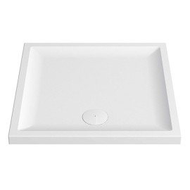 Base duche VITA 900x900x55, quadrada, pousar, texturada stone, branco mate, Sanitana S20211500006400
