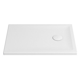 Base duche VITA 1000x700x40, retangular, pousar, texturada stone, branco mate, Sanitana S20210400006400