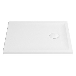 Base duche VITA 1000x800x40, retangular, pousar, texturada stone, branco mate, Sanitana S20208100006400