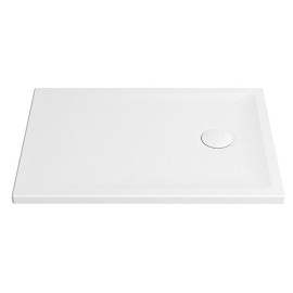 Base duche VITA 1100x800x40, retangular, pousar, texturada stone, branco mate, Sanitana S20208000006400