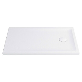 Base duche VITA 1300x800x40, retangular, pousar, texturada stone, branco mate, Sanitana S20207800006400