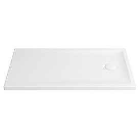 Base duche VITA 1500x800x50, retangular, pousar, texturada stone, branco mate, Sanitana S20207600006400